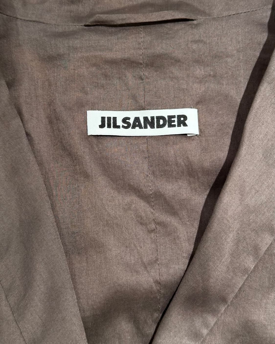 질샌더 브라운 코튼 루즈 스트레이트 핏 코트 상품이미지8