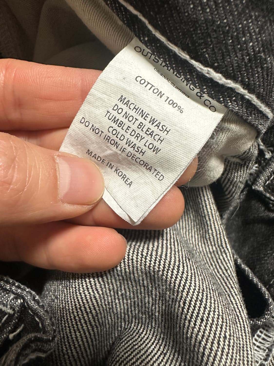 아웃스탠딩 루드핏 카펜터 블랙 데님 팬츠 S 상품이미지5