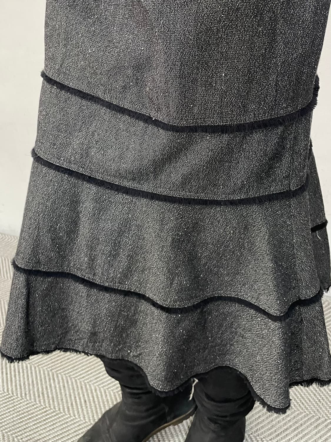 vintage 트위드 미디 스커트 상품이미지3