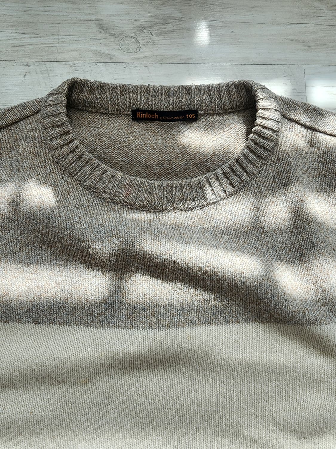 KINLOCH 킨록 남자 울 블렌디드 니트 티셔츠 팜 100~105사이즈 상품이미지4