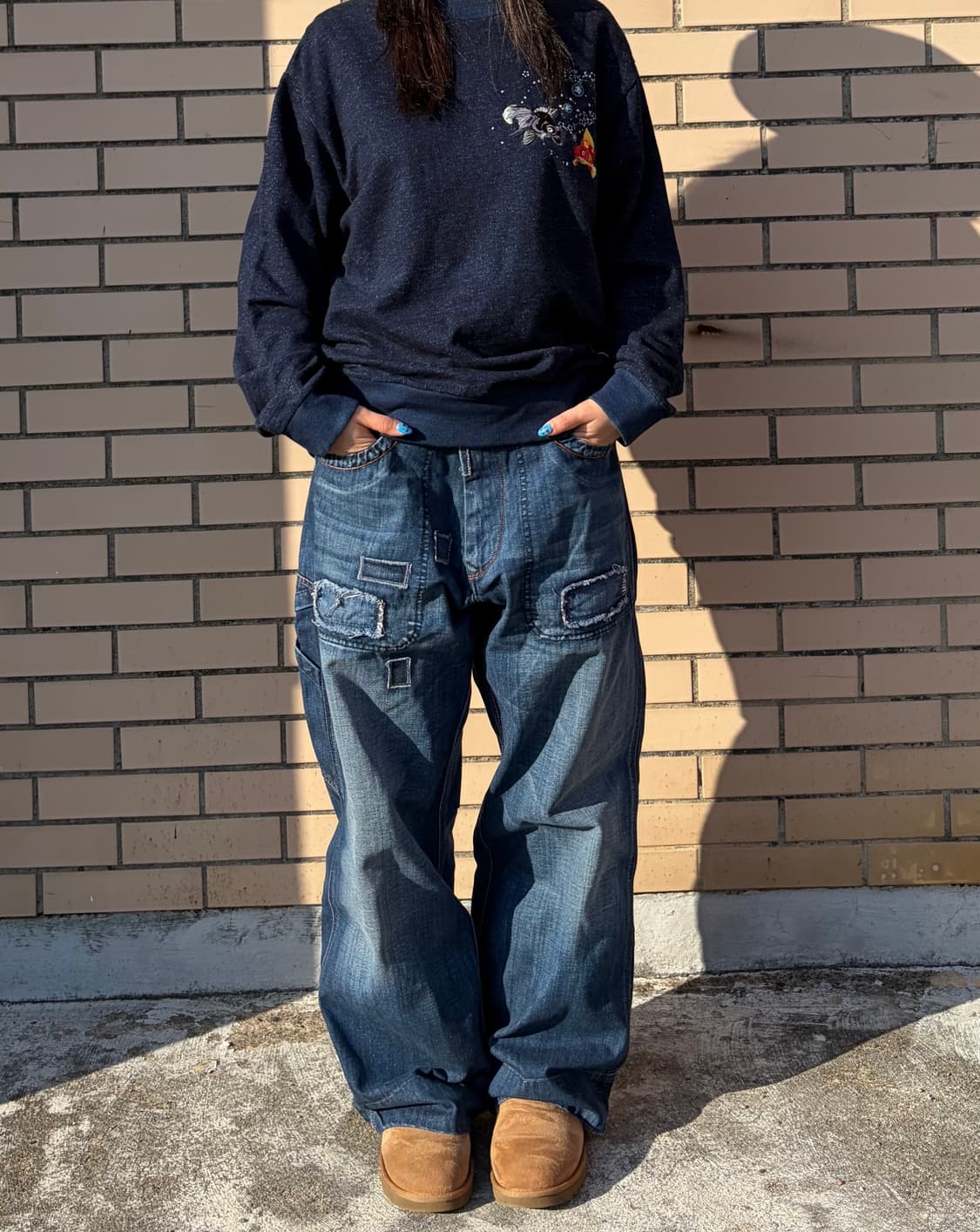 고쿠 오리엔탈 자수 맨투맨 상품이미지4