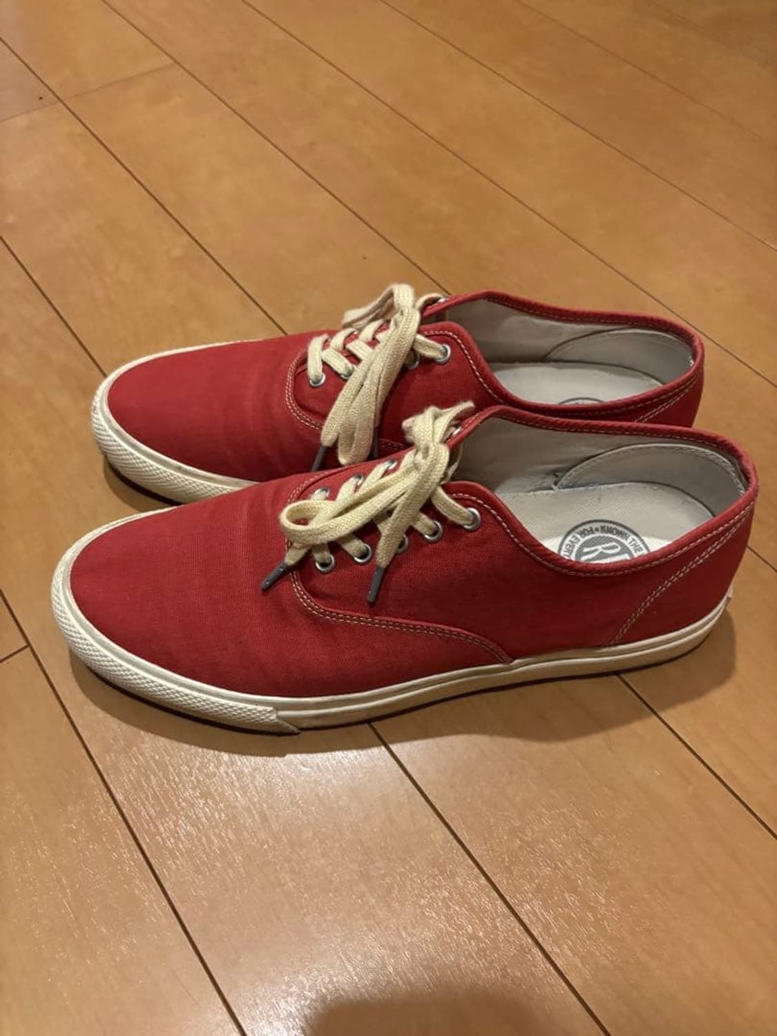 RRL 더블알엘 오리지널 캔버스 스니커즈 페이디드 레드 상품이미지2