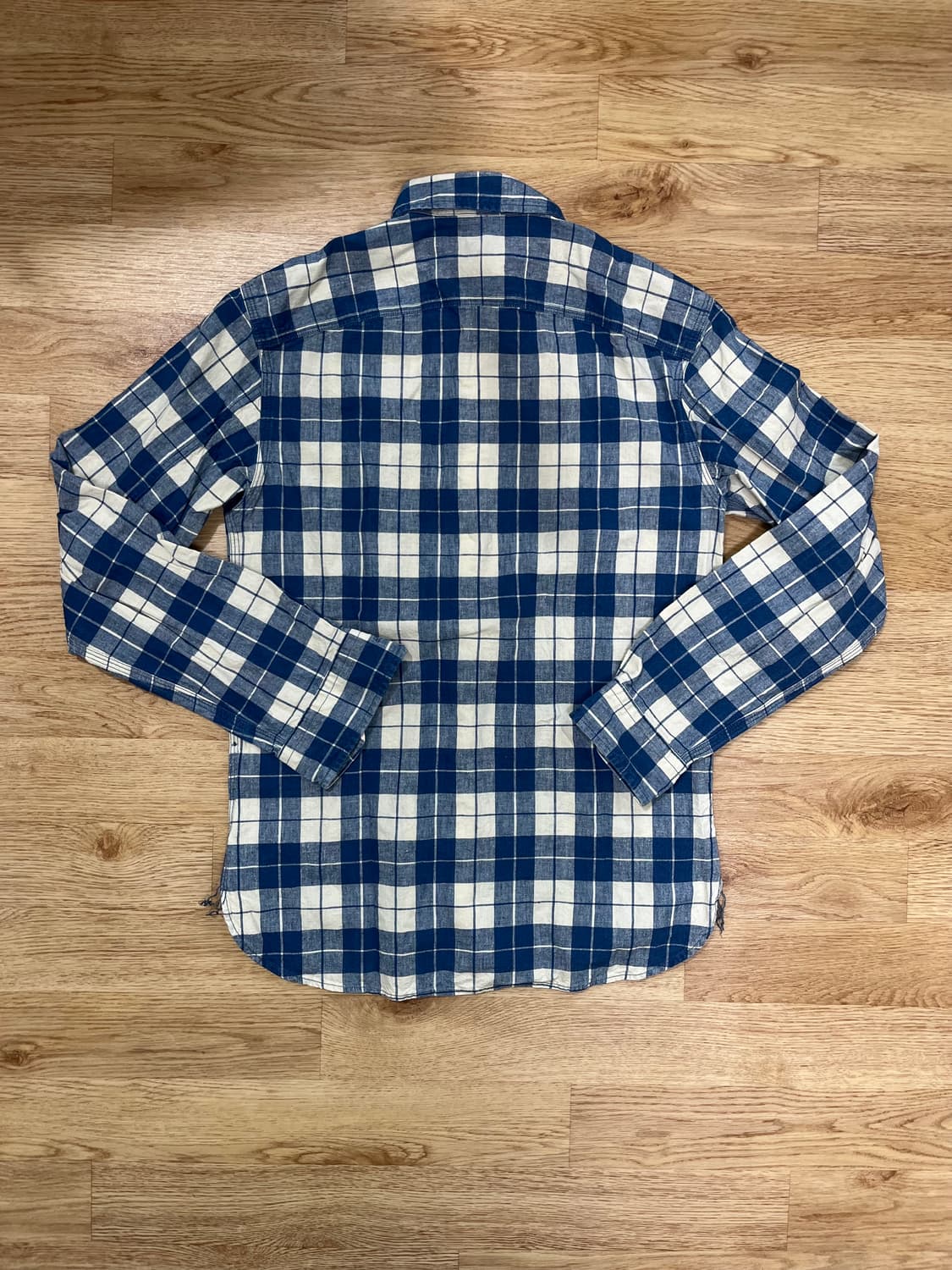 [XS] 더블알엘 린넨 혼방 체크 셔츠 상품이미지2