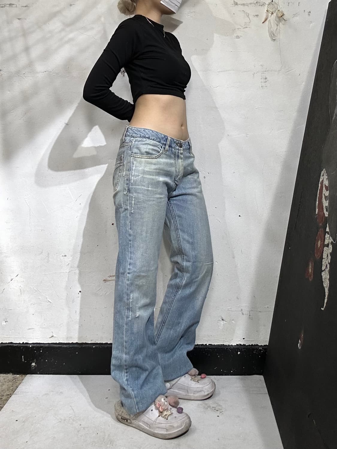 CK 캘빈 클라인 부츠컷 와이드 연청 데님 팬츠 청바지  상품이미지1