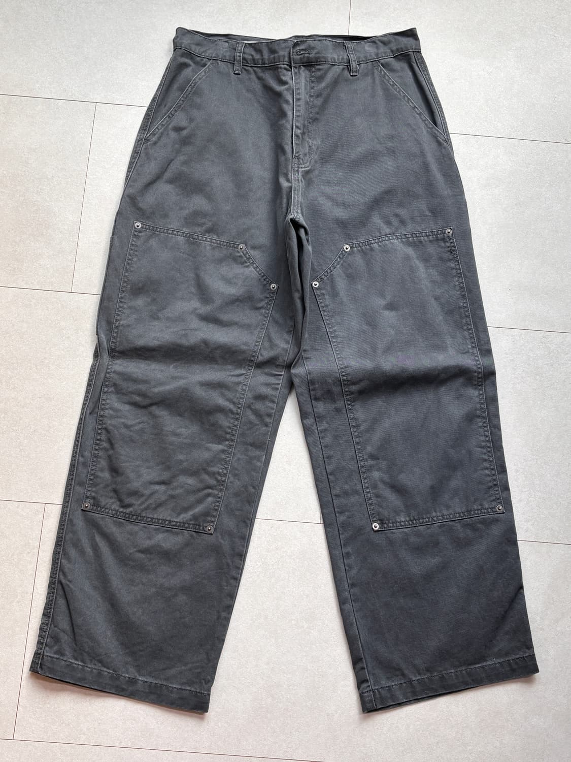 칼하트st 더블니 카펜터 팬츠 그레이 상품이미지2