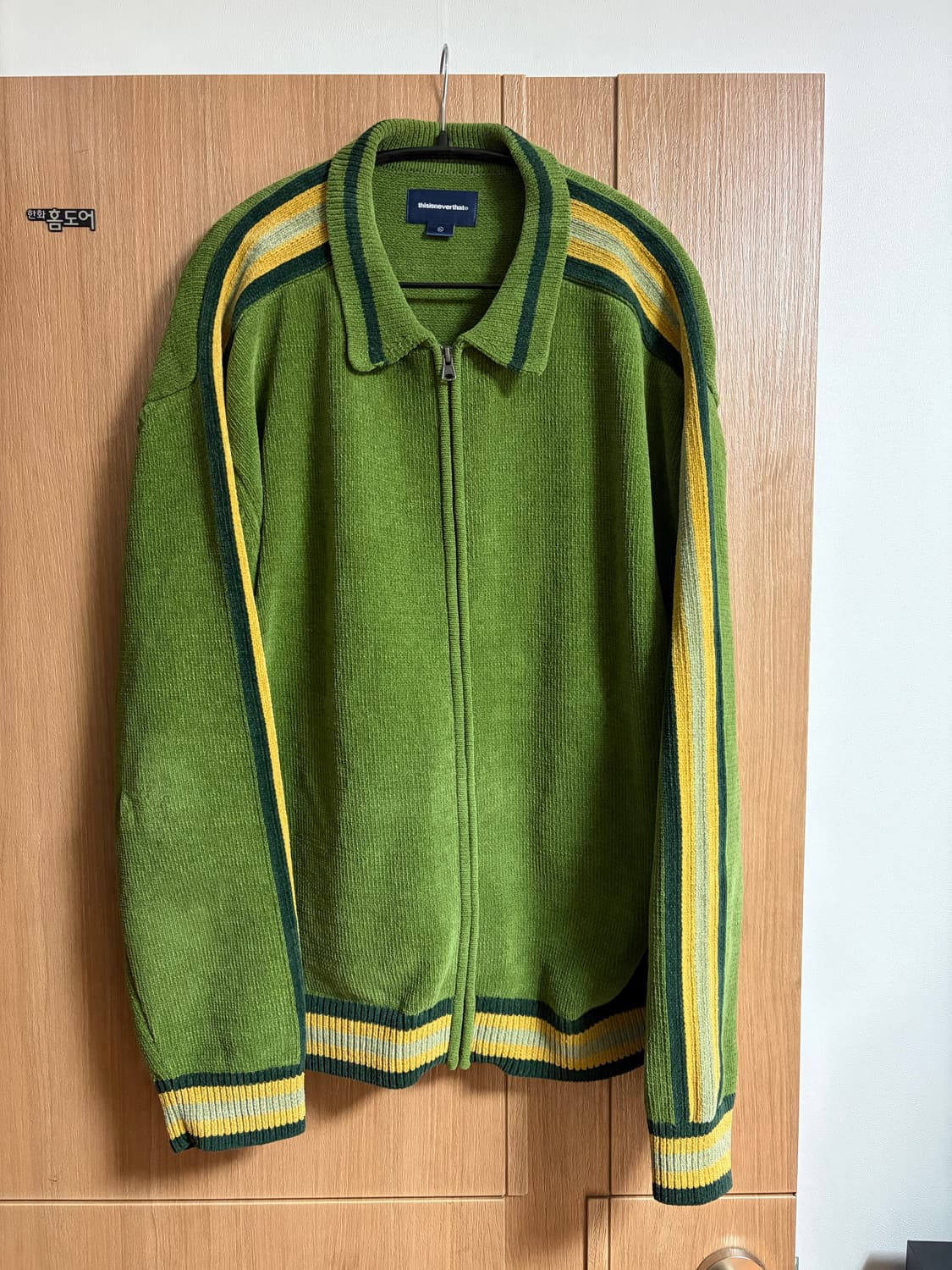 [XL] 디스이즈네버댓 스트라이프 집 가디건 올리브 상품이미지2
