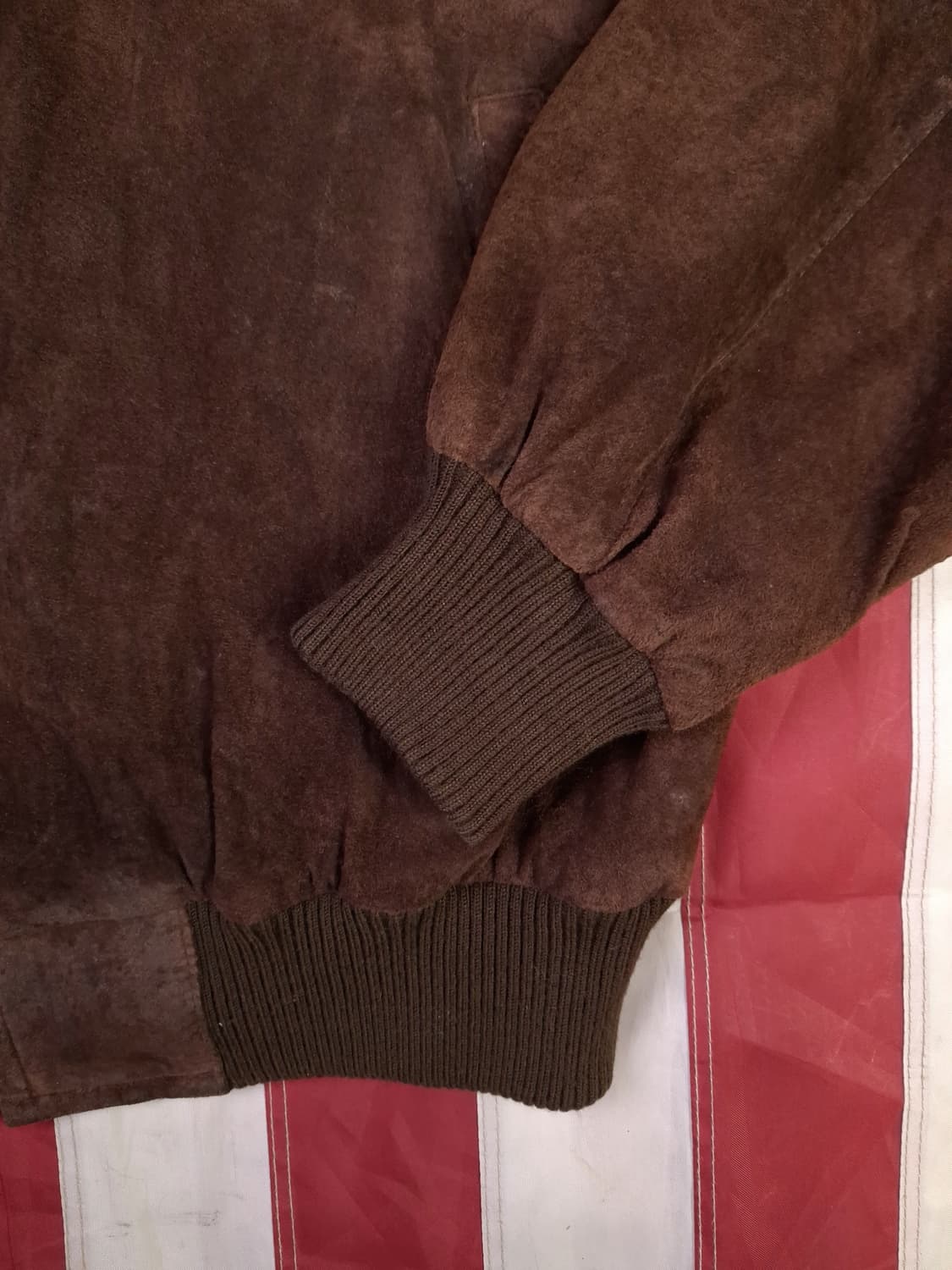 80's 빈티지 리얼 돈피 스웨이드 MA-1 항공자켓 상품이미지6