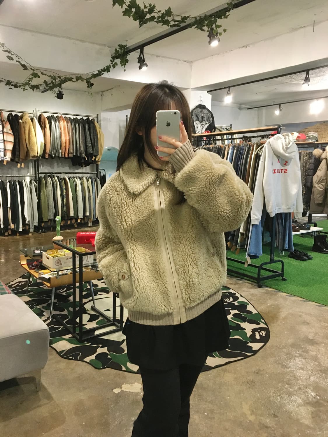 스튜디오 톰보이 누빔 시어링 퍼 자켓 상품이미지8