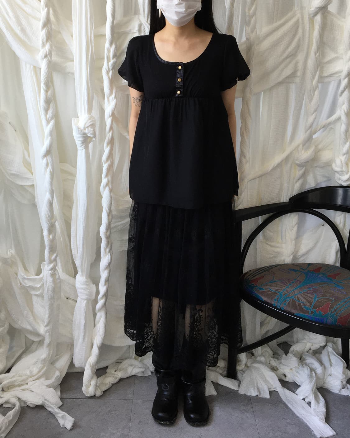 Henry neck puff blouse 상품이미지9