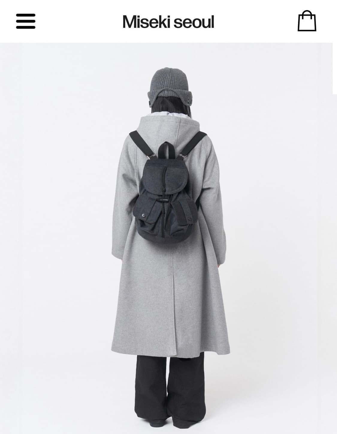 미세키서울 Hoodie long duffle coat 상품이미지2