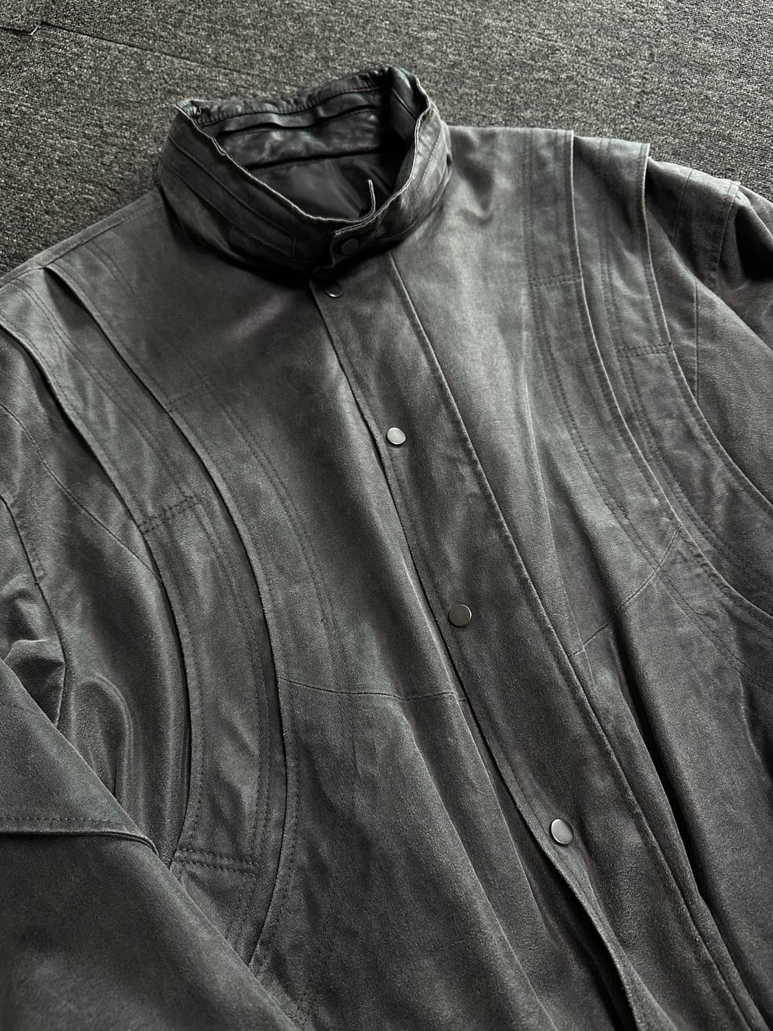 COOR 스탠드업 칼라 워시드 포인티드 점퍼 (워시드블랙) L 상품이미지2