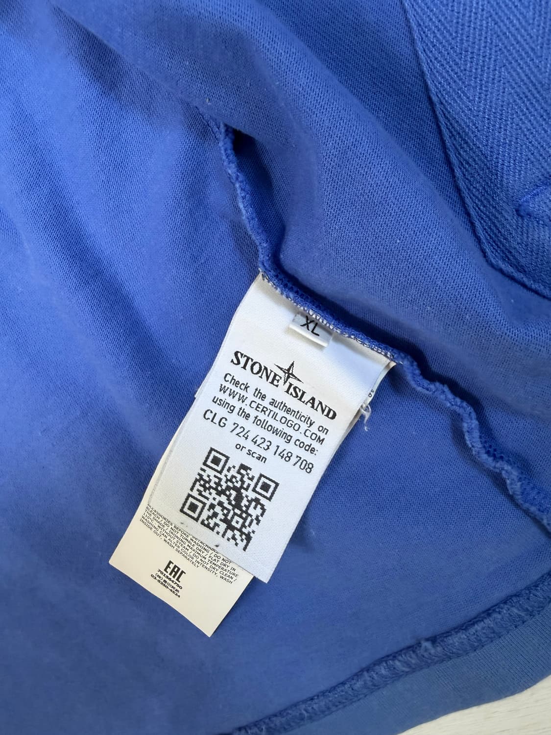 스톤아일랜드 후드 집업 XL 사이즈  상태 9.7/10  이염 찢김 스크 상품이미지4