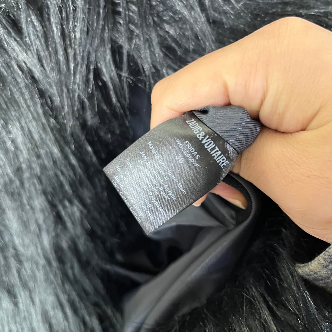 [Zadig&Voltaire] 쟈딕앤볼테르 블랙 퍼자켓 상품이미지5