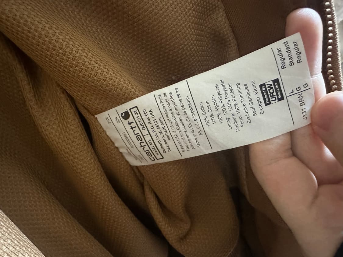 칼하트 후드 워크자켓 Oj0131 상품이미지4