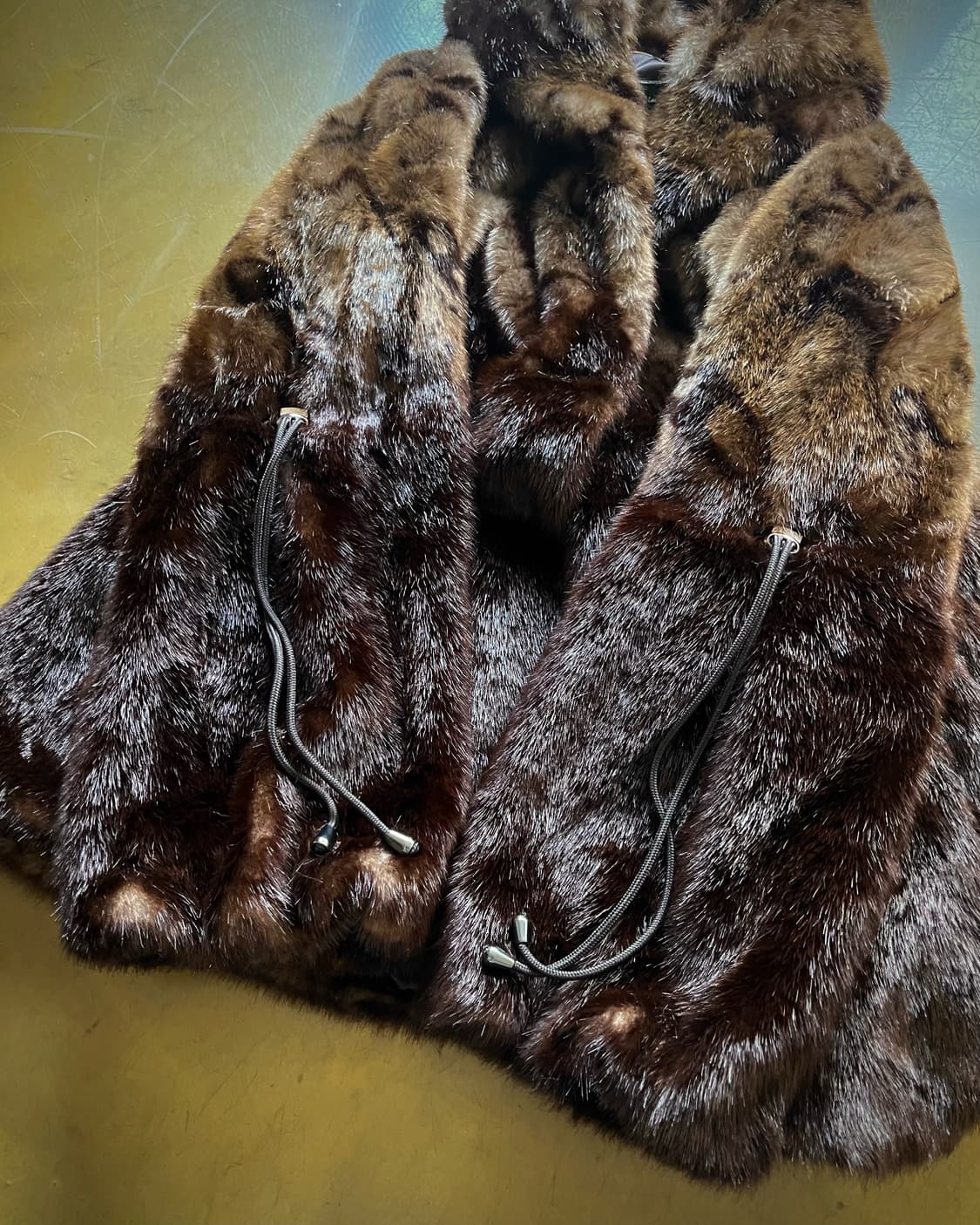 Vintage Real Fox Fur String Sleeve Coat 상품이미지6