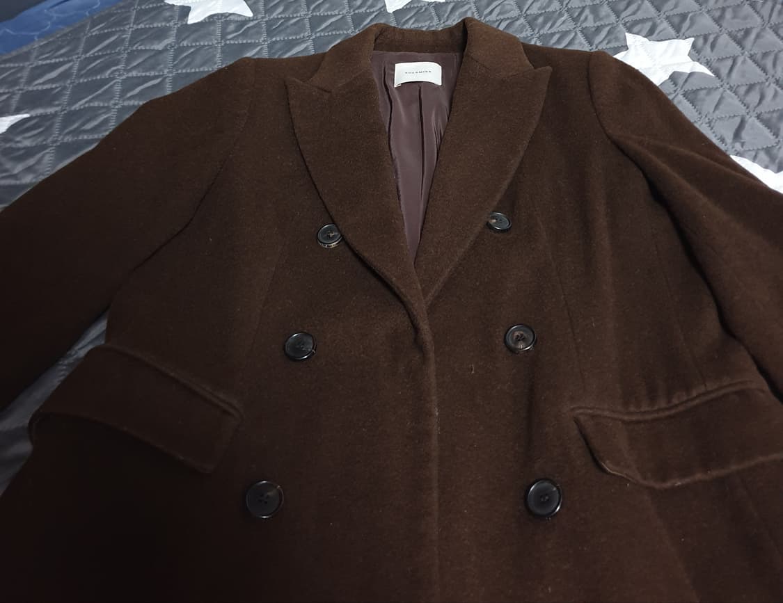 쉬즈미스 울 혼방 롱코트 모카 (55사이즈) 상품이미지2