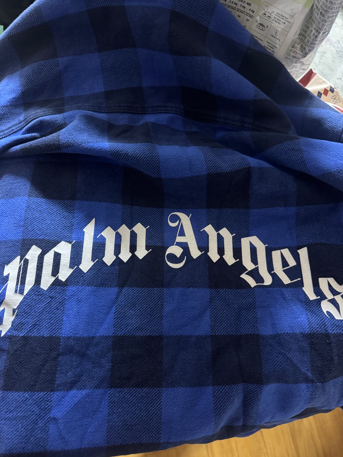 팜엔젤스 블루 플란넬 셔츠 자켓 M 상품이미지5
