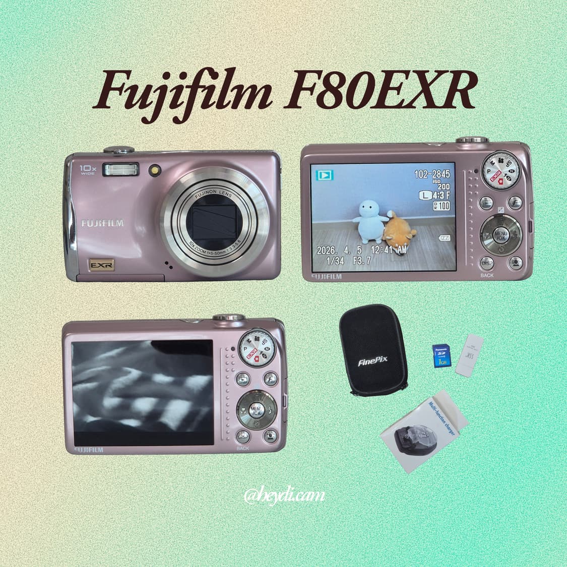 (아일릿원희) 후지 F80EXR(fuji F70EXR) 핑크 상품이미지2