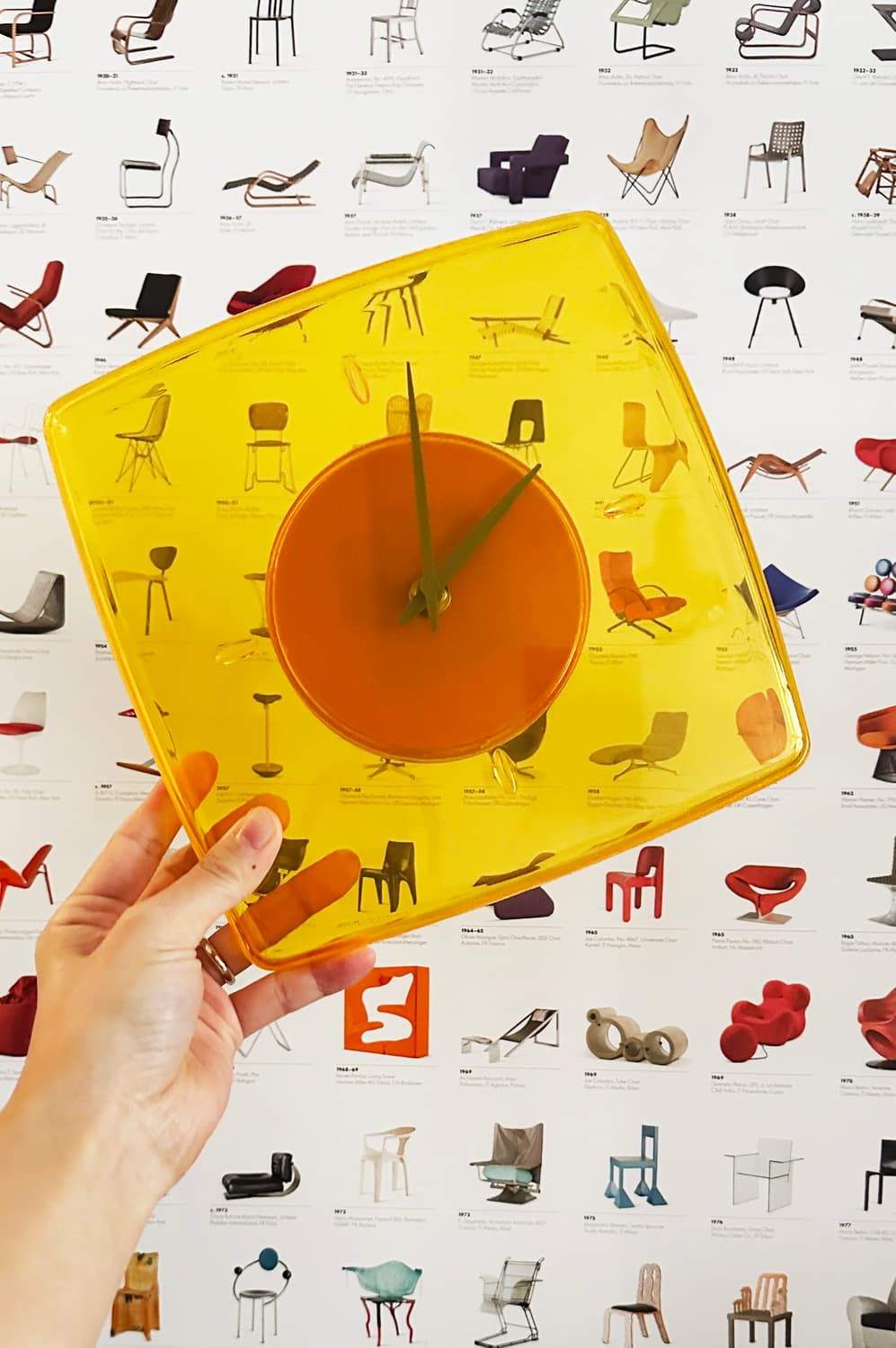 vintage ikea 90's orange wall clock 상품이미지8