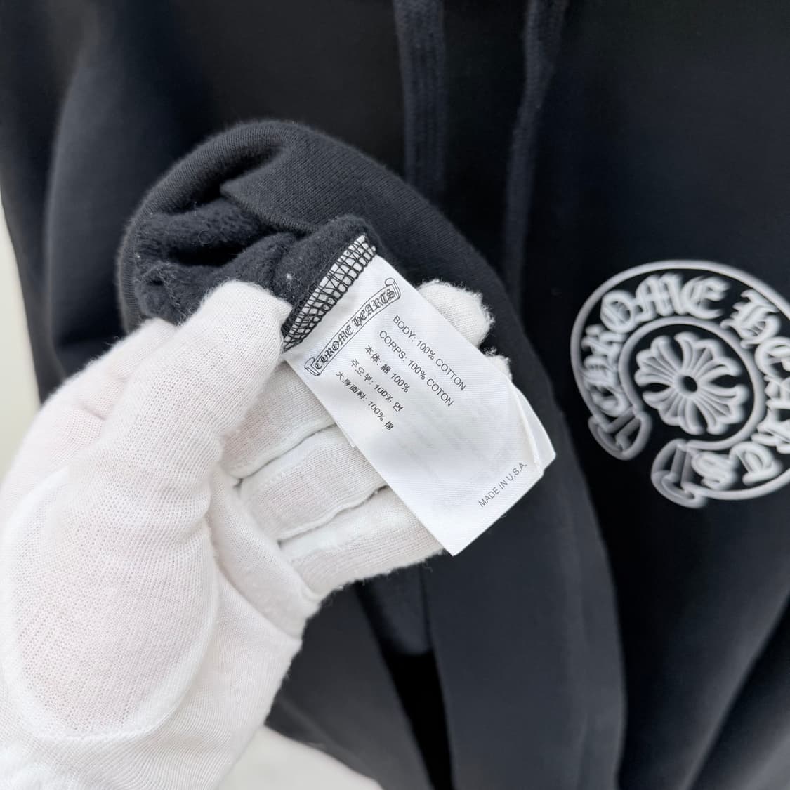 [S+급/L] 크롬하츠 로스앤젤레스 홀스슈 후드티 블랙 상품이미지8