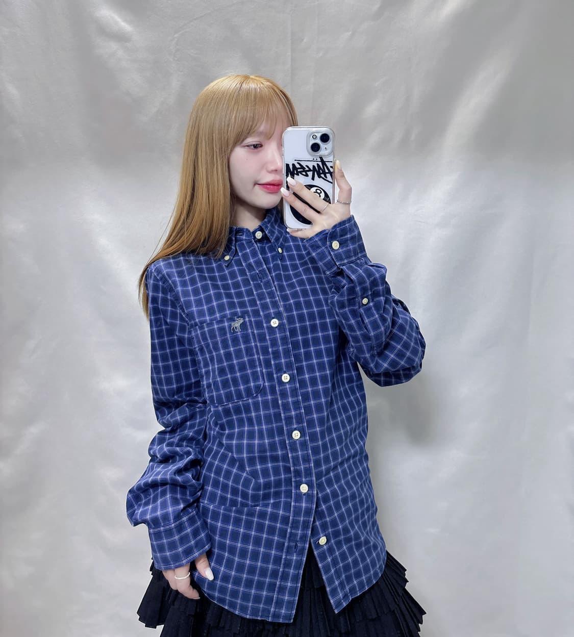 아베크롬비 자수로고 체크 셔츠  상품이미지1