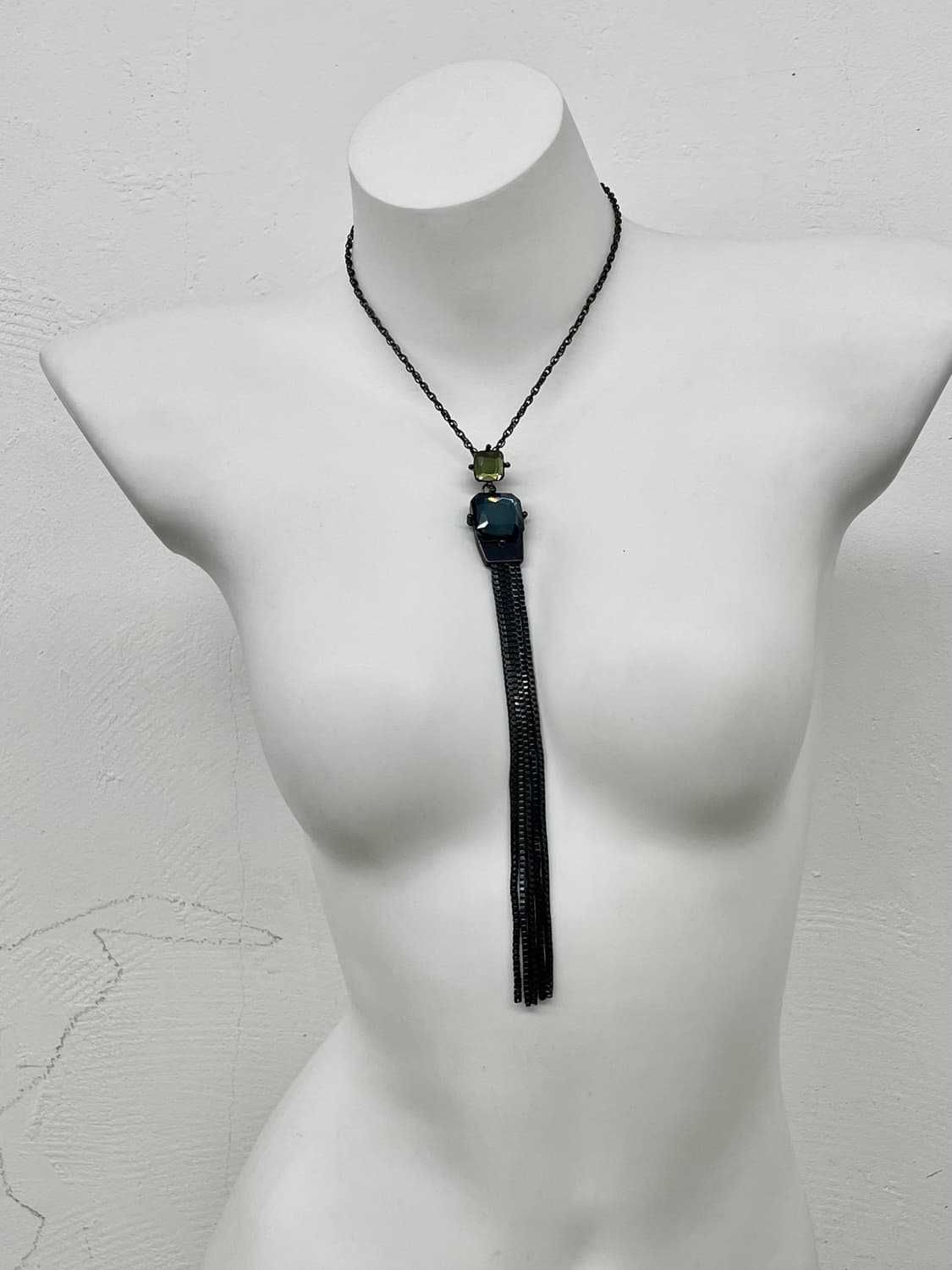 페어리 큐빅 태슬 드롭 네크리스 상품이미지2