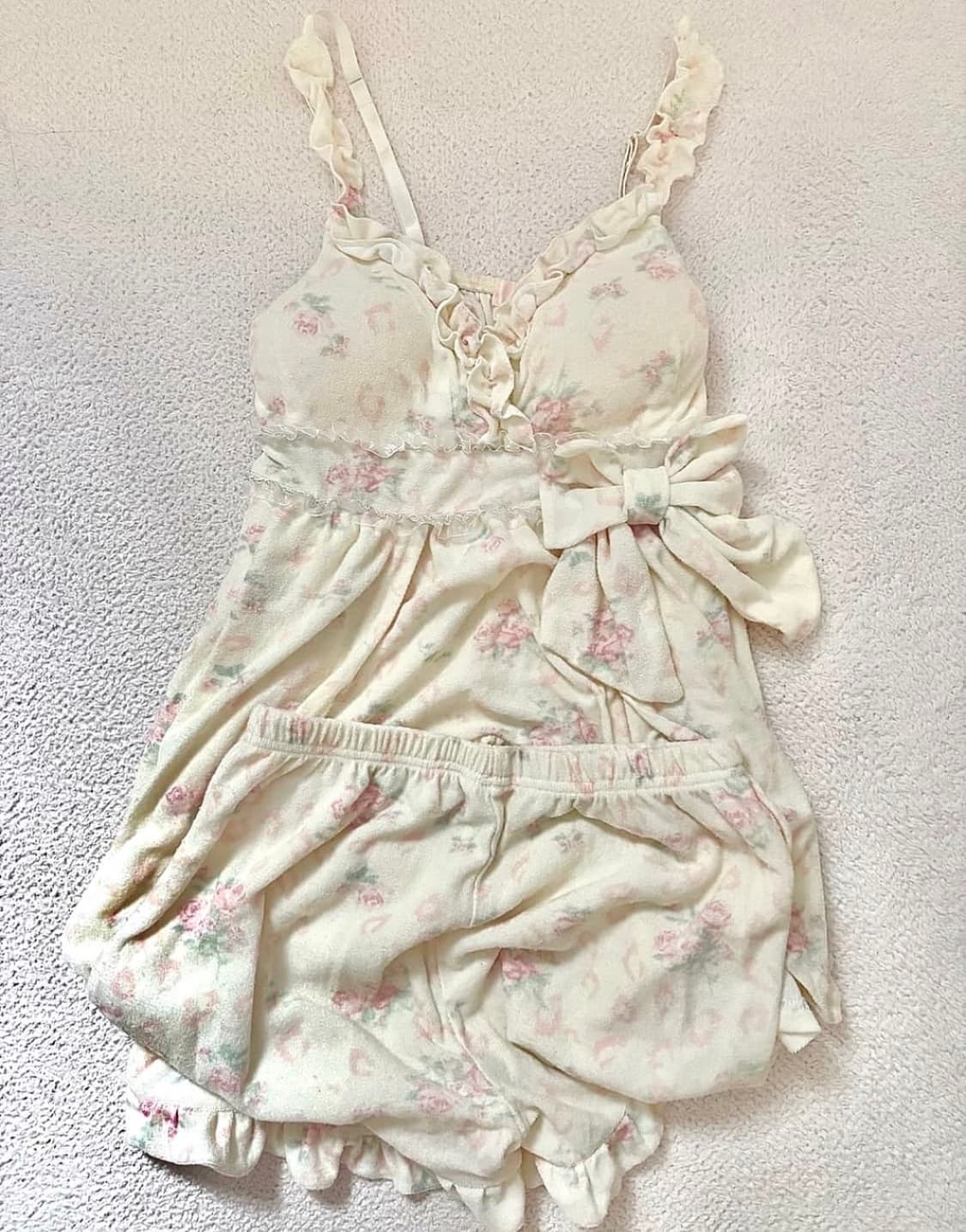 슈가돌 플로럴 호피 레오파드 룸웨어 리즈리사 가디건 세트히메갸루 라떼갸루 상품이미지2