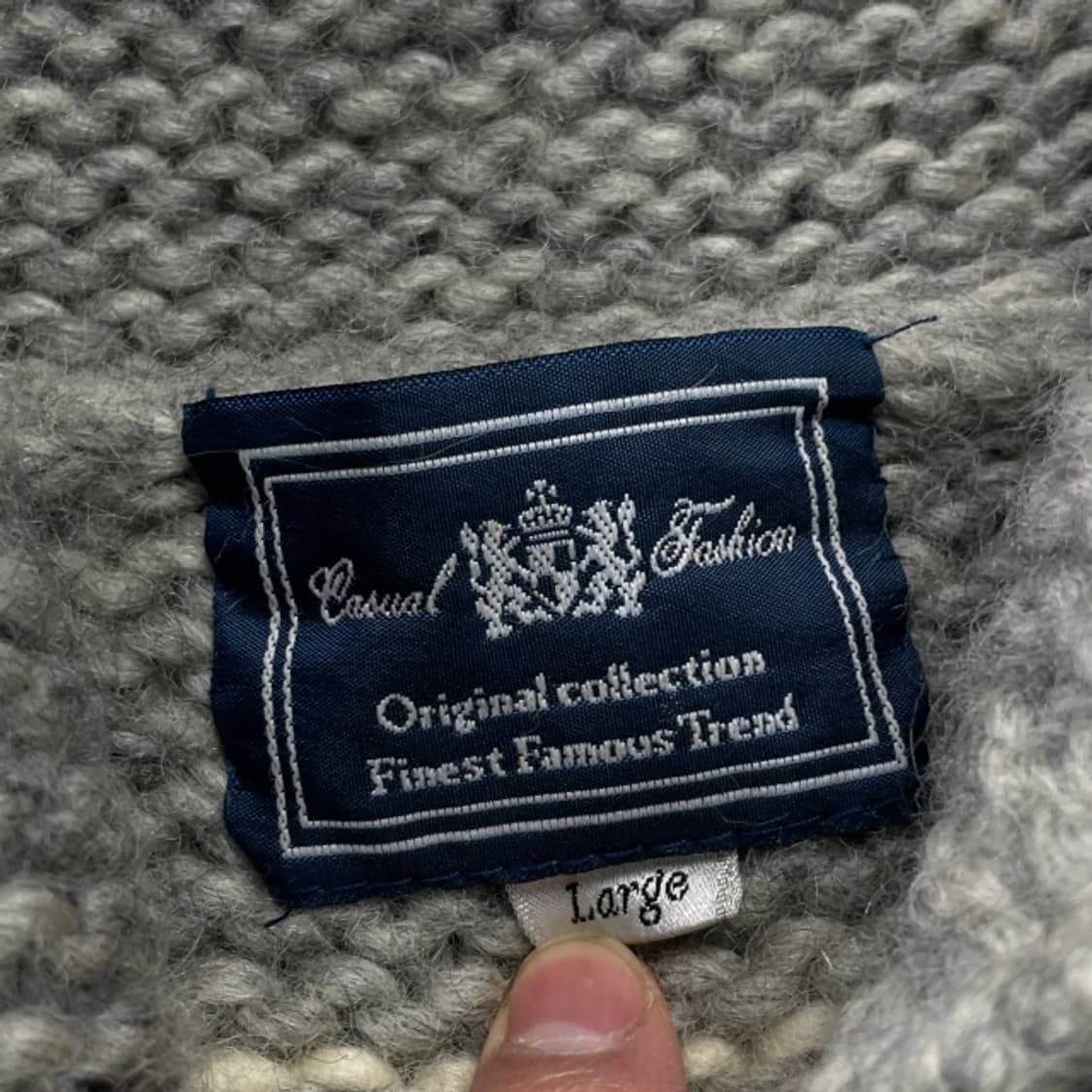 100 빈티지 코위찬 니트 집업  상품이미지3