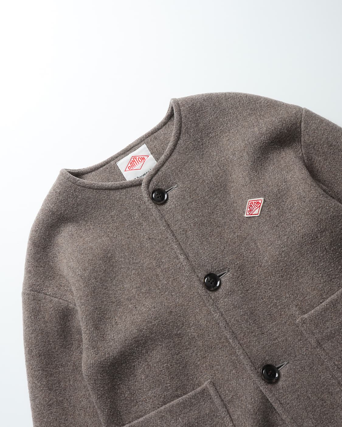 DANTON Light Collarless Wool Pile Jacket 상품이미지7