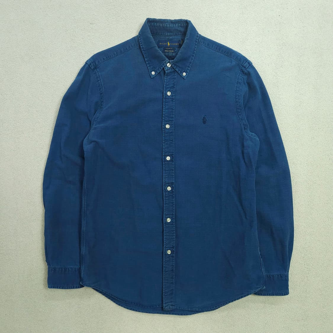 폴로 랄프 로렌 인디고 가먼트 다이 옥스포드 셔츠 M 커스텀핏 상품이미지1