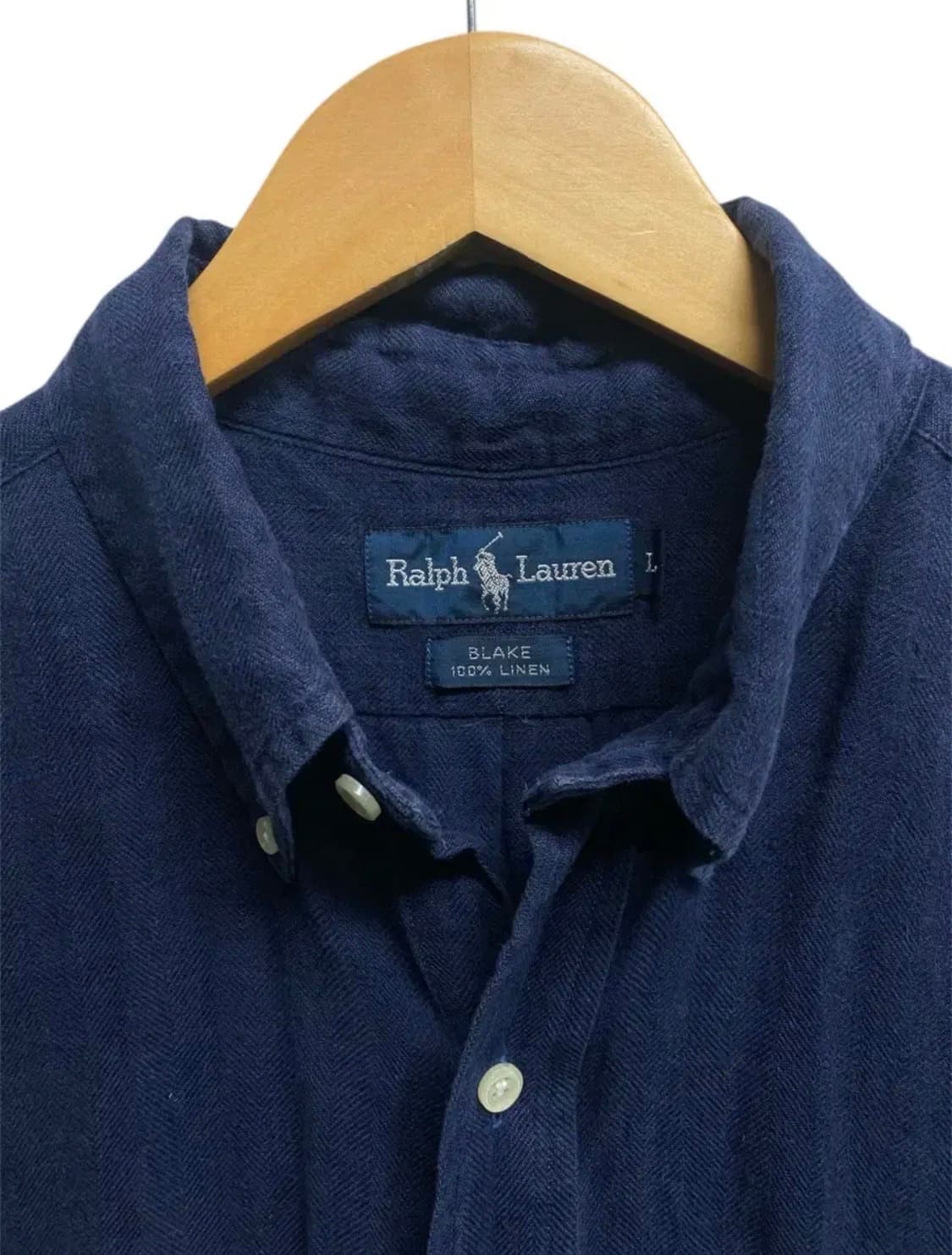 폴로 네이비 린넨셔츠 L 상품이미지4