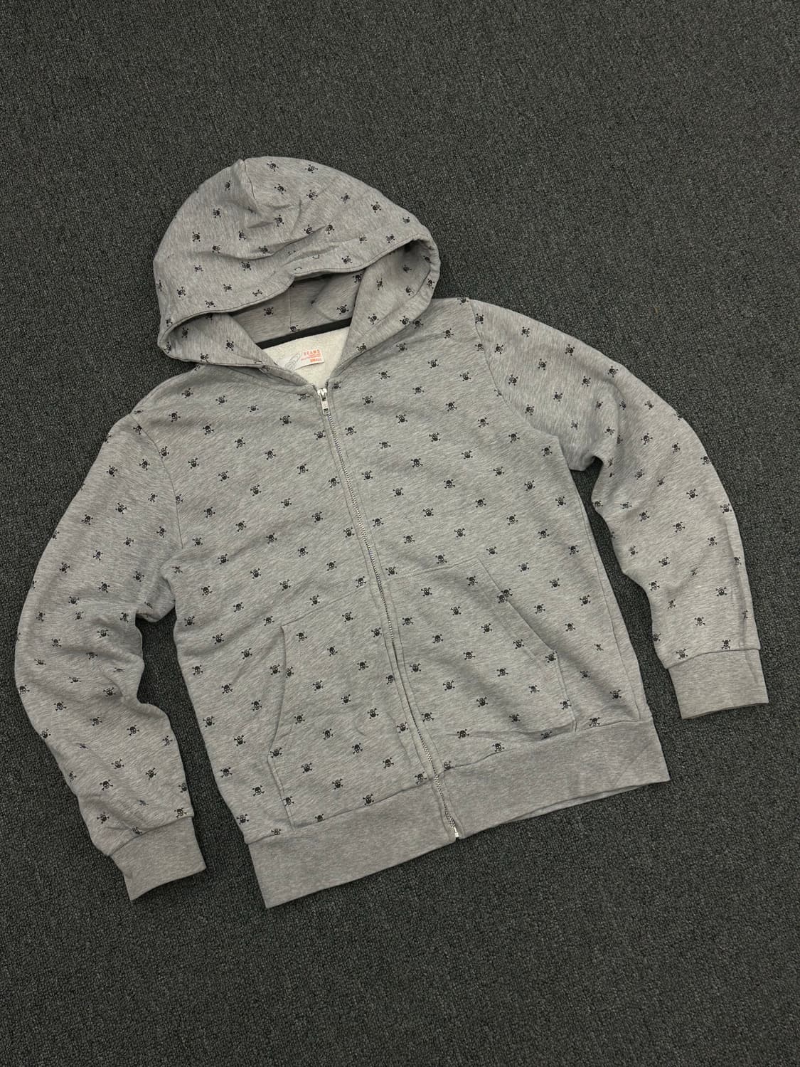 S)Beams 여성 빈티지 펑크 스컬 후드집업 상품이미지3