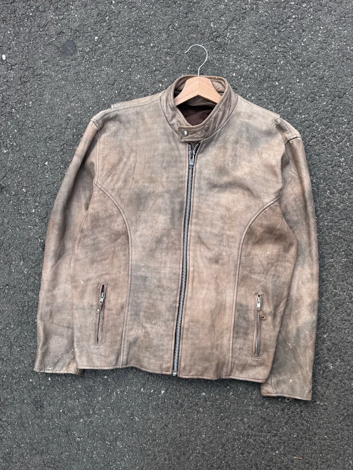 더티 페이딩 양가죽 라이더자켓  상품이미지2