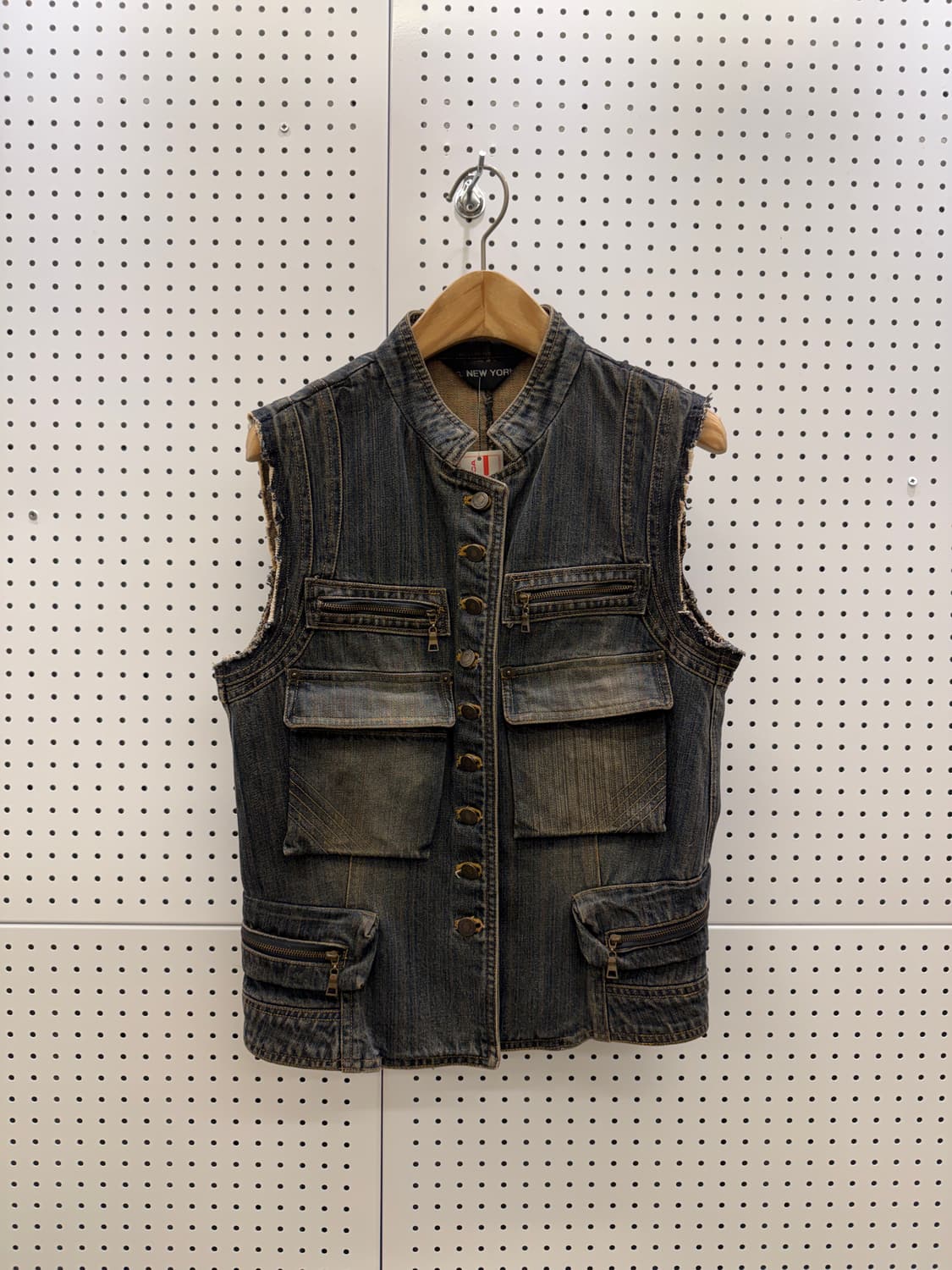 빈티지 포켓 워싱 데님 베스트 U1403 상품이미지2