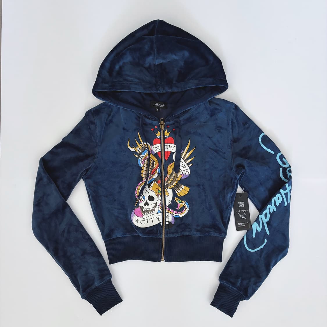 [새제품] 에드 하디 벨루아 벨벳 후드집업 팬츠 셋업 상품이미지3