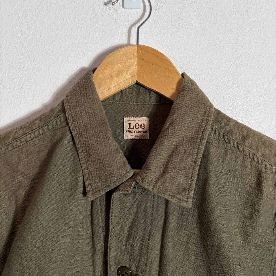 JPN Lee 빈티지 Westerner 100-J 카키 데님 자켓(M) 상품이미지4