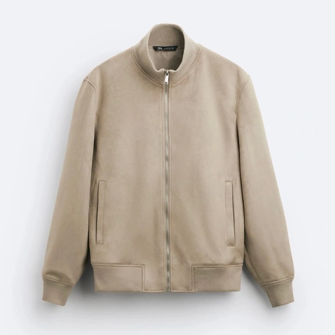 자라 스웨이드 집업 자켓 zara suede jacket beige 상품이미지1