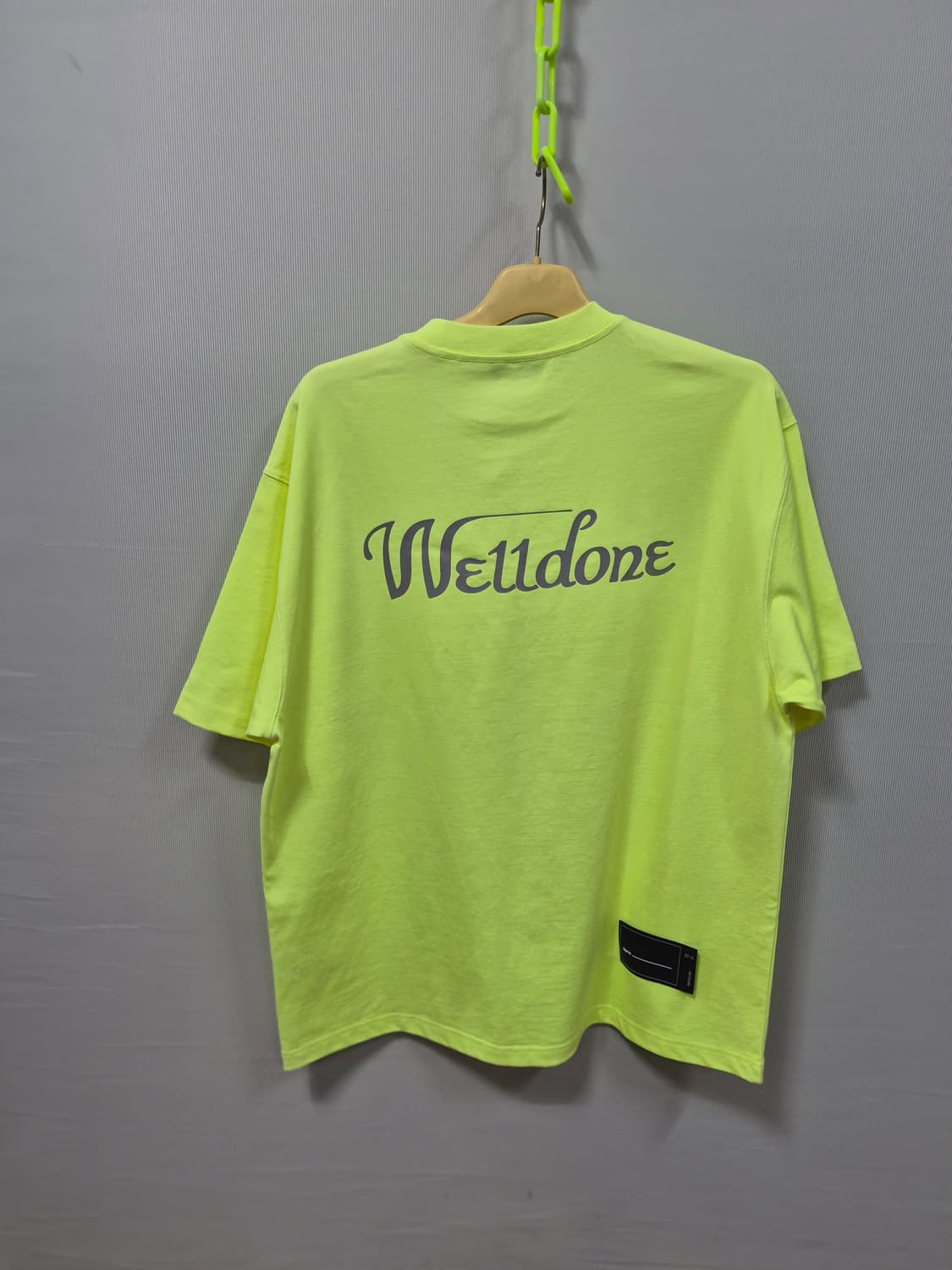 We11done 웰던 형광 반팔 티셔츠 오버사이즈 S 상품이미지2