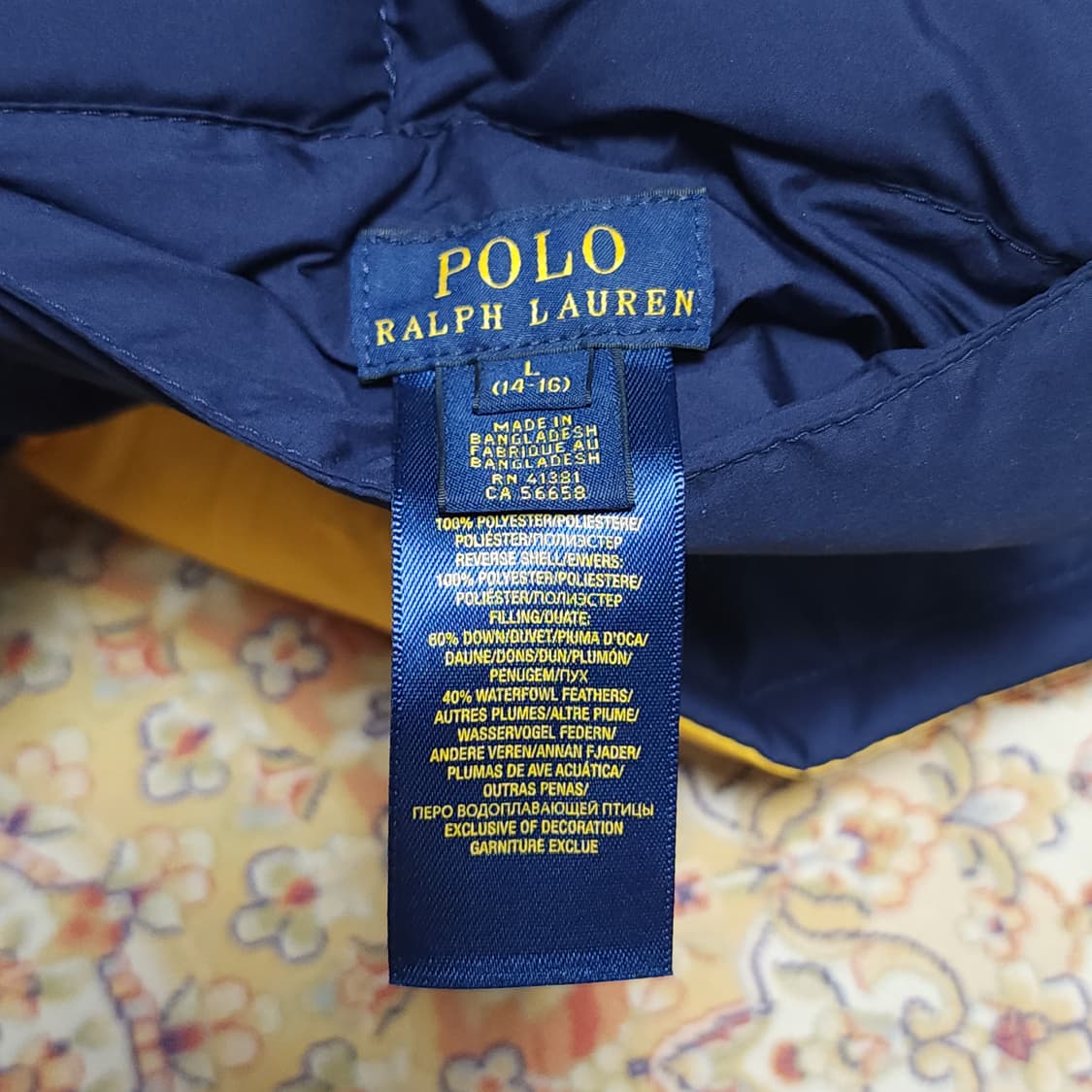 폴로 다운 리버시블 패딩 보이즈 L 상품이미지5