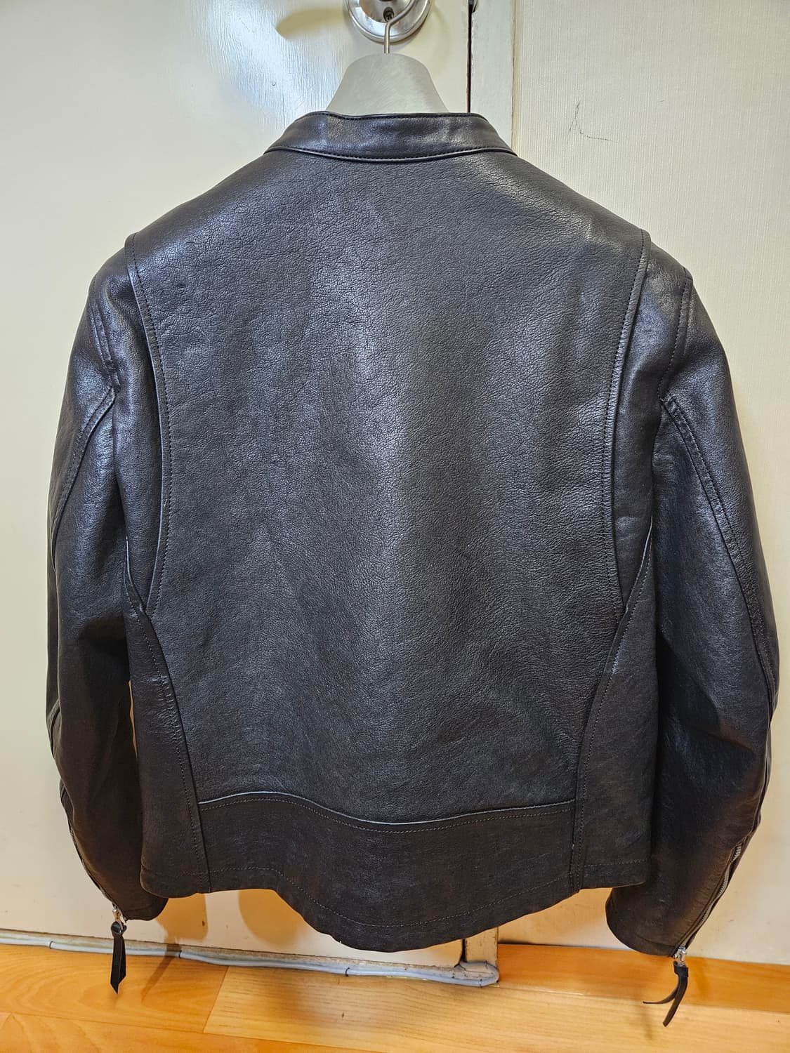 95 M) CIDU 카페레이서 카우하이드 소가죽 레더자켓 상품이미지2