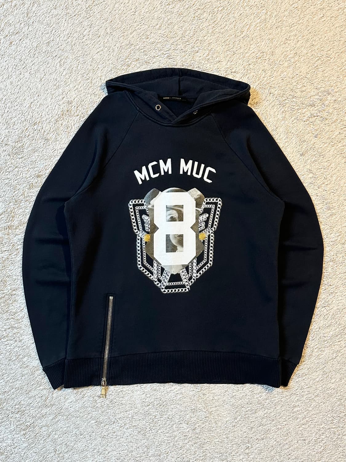 MCM x CAMBIS 프린팅 후드티 블랙 상품이미지1