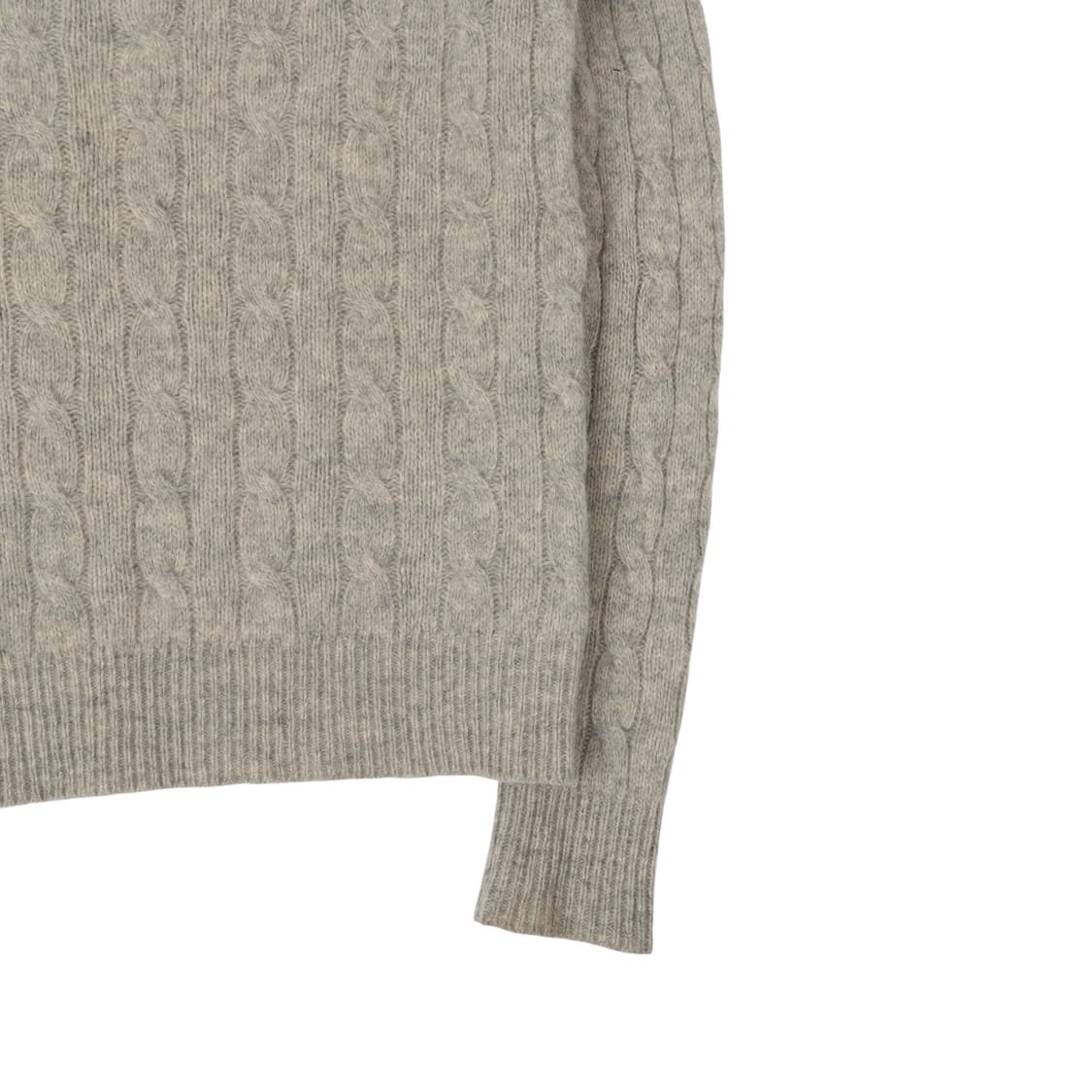 폴로 랄프로렌 그레이 울 캐시미어 케이블 브이넥 니트 상품이미지7