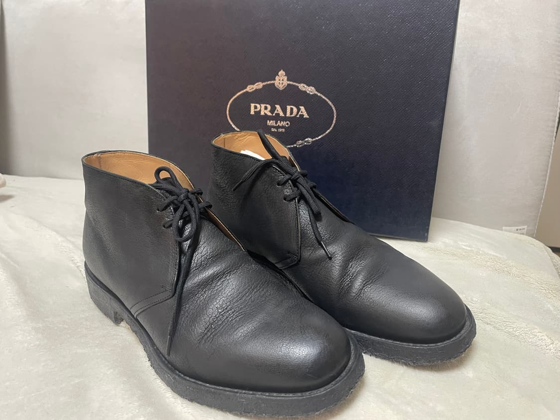 프라다 남성 블랙 CALZATURE 처카 부츠 6.5 상품이미지1