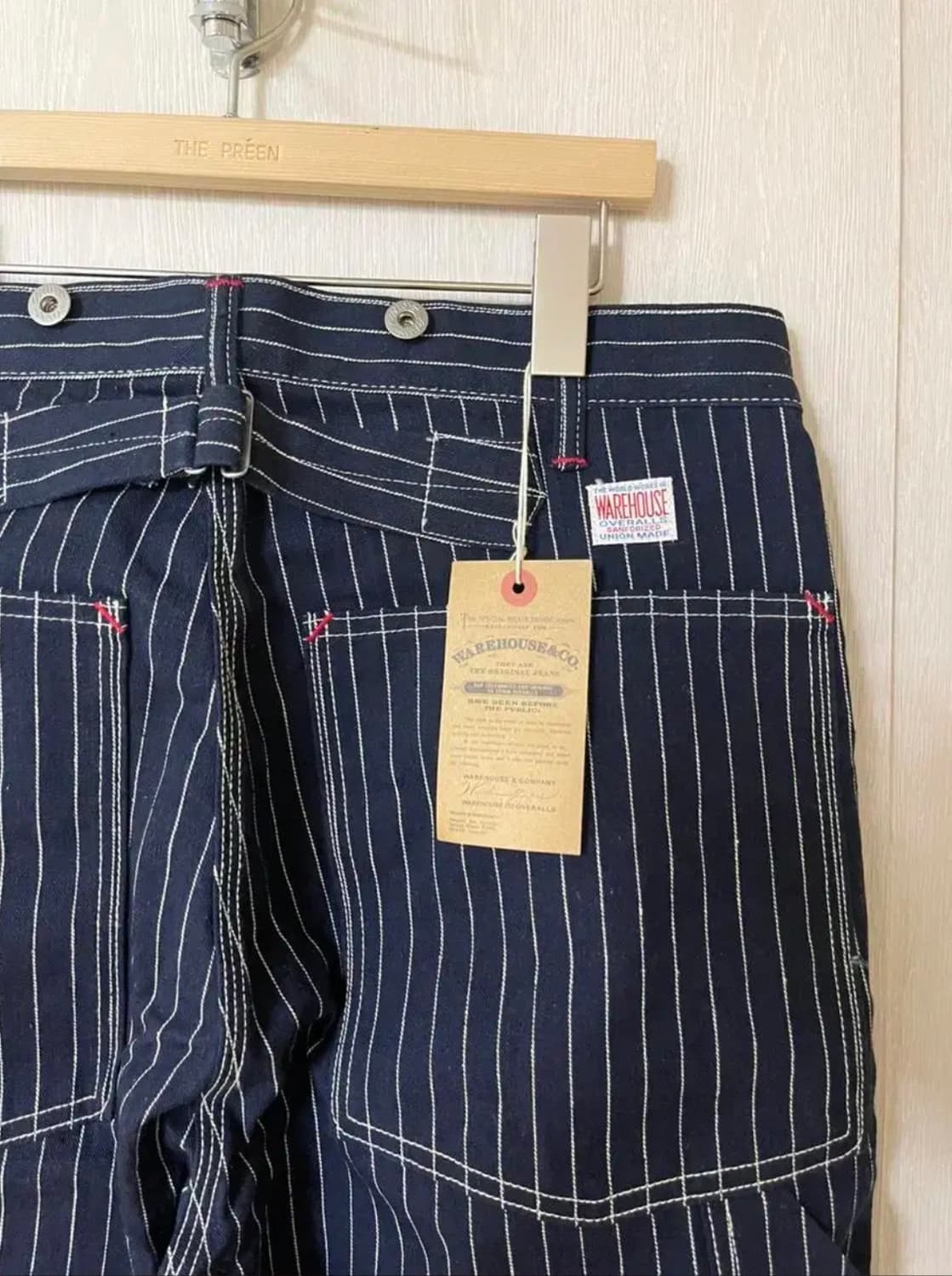 <신품 / made in Japan> 웨어하우스 스트라이프 데님 진 33 상품이미지4