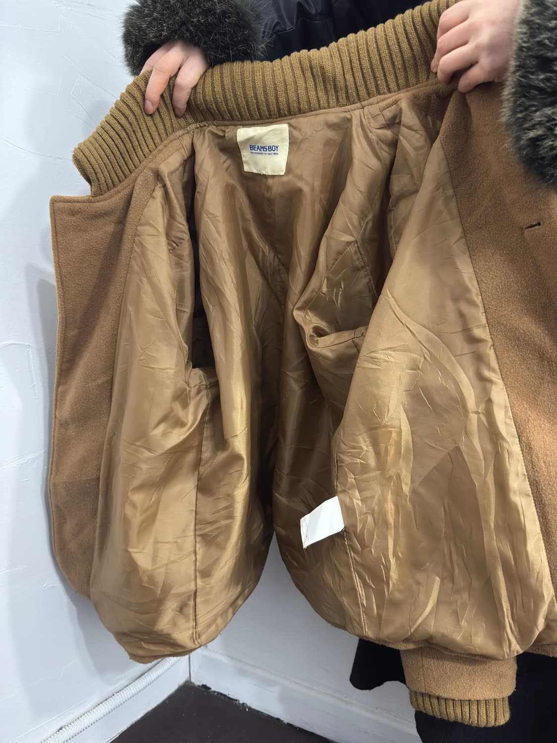 beams boy camel wool jacket 상품이미지5