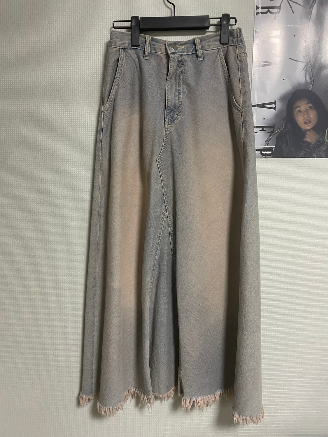 프라이빗룩북 그런지 데님 롱스커트 상품이미지7