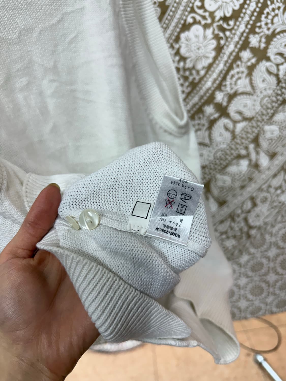 제페니즈 빈티지 여성 플라워패턴 니트 베스트  상품이미지5