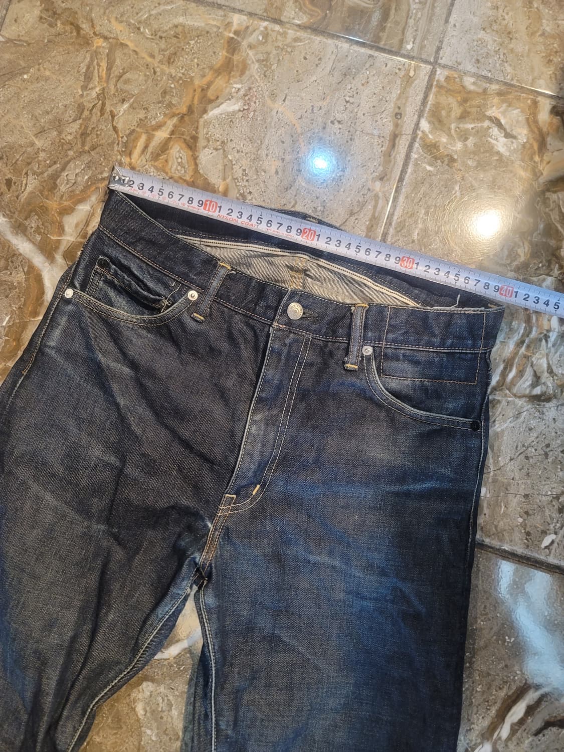 비즈빔 워싱 셀비지 데님 팬츠 상품이미지5