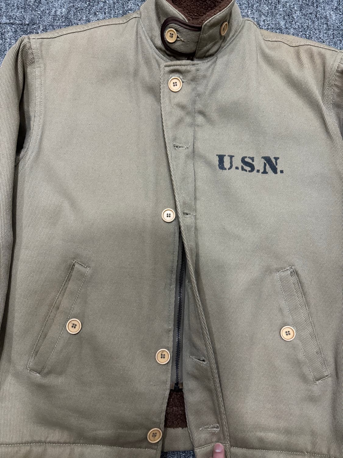 US NAVY 덱자켓 아메리칸 캐주얼 미군 복각 L 상품이미지6