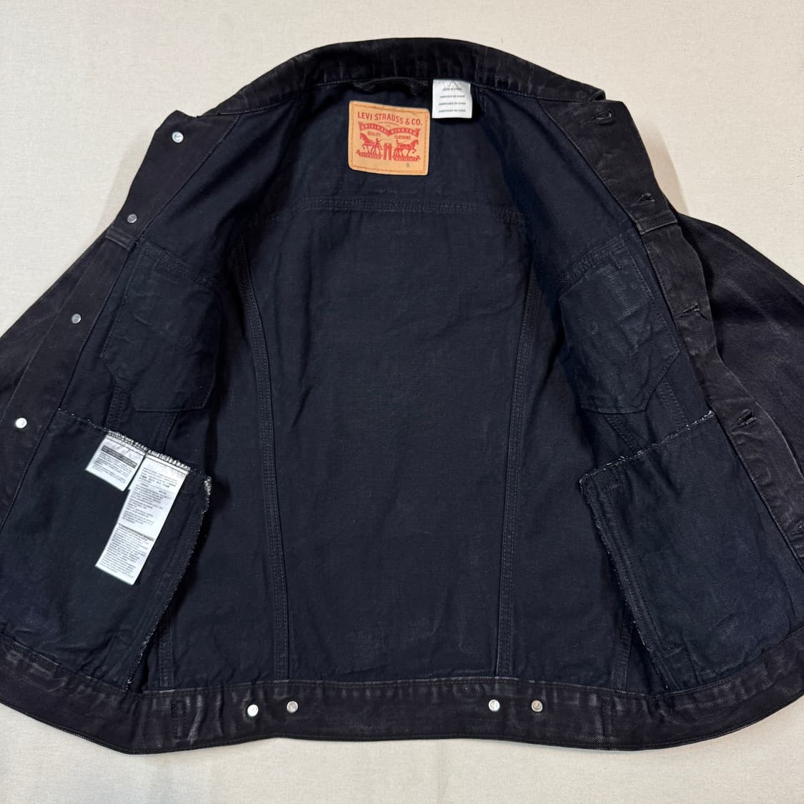 S) 리바이스 3세대 블랙 데님 흑청 자켓 상품이미지5